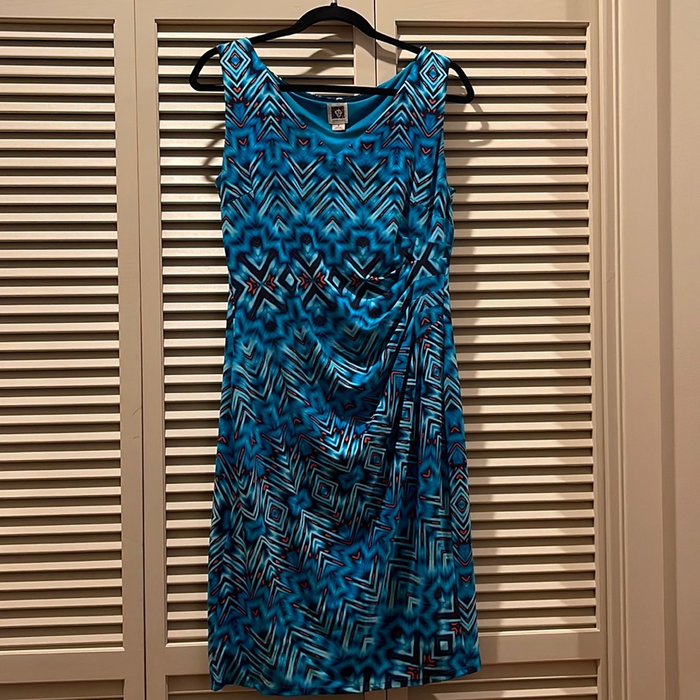 Size 8 Anne Klein dress with slip, spandex